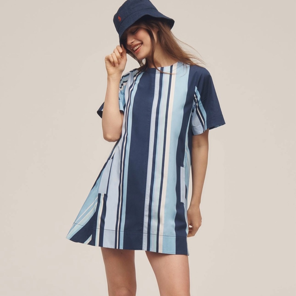 NWT 🆕 ✨Anthropologie MAEVE Emmy Short Sleeve Swing Mini Dress - XS
